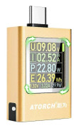 ATORCH AT085 DC 4.5-50V PD3.1 Digital Display Spänningsmätare Amperemeter Power Bank Mätare Type-C Mobiltelefonladdare TFT G-Sensor Testare