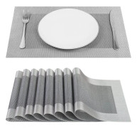 Set med 8 värmebeständiga vinyl placemats, vävda för köks placemats 45 cm * 30 cm