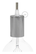 Creative kabeluttag - KBM4011CR - E27 cylindriskt metalluttag - konisk, krom
