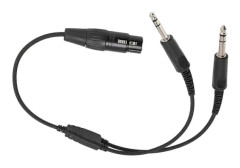 5-Pin XLR till GA Dubbelkontakt Y-Splitter Hörlursadapter för Airbus XLR 5-Pin Hona till GA Dubbel Hane P