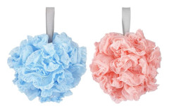 2-pack badpuff mjuk badlilja extra tät duschboll luffasvamp kroppsexfolierande puff