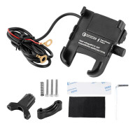 Motorcykel Telefonhållare med QC 3.0 Snabbladdning USB-port 12V 24V DC