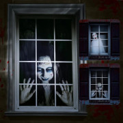 2-pack halloween spökgardin för kvinnor, cover,