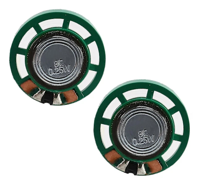 2 st 1/4w 0.25w 8ohm 27mm Rund Extern Magnet Högtalare, Ljudförstärkare, Högtalartillbehör