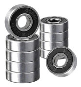 10 st Skateboardlager Metall Miniatyr Färgad Friktionsfritt Lager 608 2RS ABEC 9 Doub