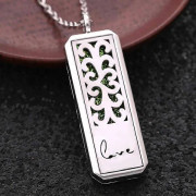 2019 Aromaterapi Hängsmycke Halsband Eterisk Olja Diffuser Medaljong Fyrkantig