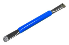 Dubbelhuvud Stålborste Antistatisk Härdningsborste Mobiltelefon Moderkort Reparation IC Pad Rengöringsborste Verktyg