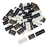 1/2/3/5 100x Handgjorda engelska etiketter Taggar tyg DIY kläder handgjorda krontryck 120 st Handmade Crown Print 120 st Handmade Crown Print 120 Pcs 1 Set