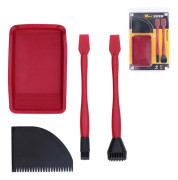 Silikon Luddrulle Borste Kam Grooming Set
