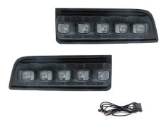Främre stötfångare LED varselljus dimljus för Toyota 4Runner 2010-2013 Vit/Gul blinkers