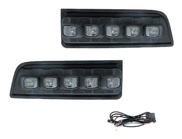 Främre stötfångare LED varselljus dimljus för Toyota 4Runner 2010-2013 Vit/Gul blinkers