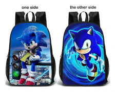 Double-sided schoolbag Sonic double-sided schoolbag primary and secondary school students sonic backpack color-3