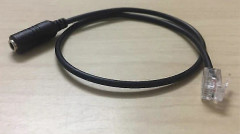 20 cm 3,5 mm OMTP Smartphone Headset till 4P4C RJ9/RJ10 Telefonadapterkabel