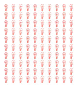 100 st Söta tecknade oregelbundna gem Röda glödlampor för scrapbooking