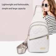 Rea Djunllk Crossbody Väskor för Kvinnor Män - Sling Bag Lättviktig Axelväska Mångsidig Liten Väska Sling Ryggsäck med A03-White