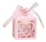 Skärbox 100 Stycken Bröllopsbil Alla Hjärtans Dag Presentförpackning Bröllopsbankett Presentförpackning Ihålig Godisask Bröllopsbrud Alla Hjärtans Dag Chokladask Fyrkantig Ask Pink