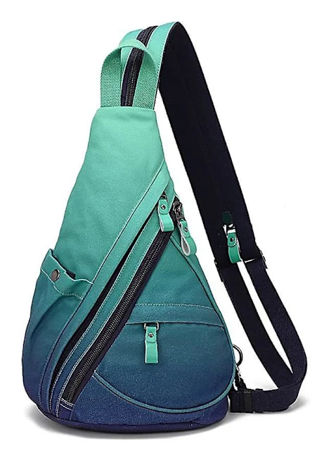 Canvas Sling Bag Liten Crossbody Ryggsäck Axel Väska Casual Dagryggsäck För Män Kvinnor A5