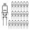 G4 halogenlampor 10W 12V - Varmvit - 20-pack 10W 10W 20st
