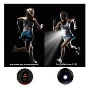 Löpljuslampa Usb Led Bröstlampa Vattentät Ficklampa 3 Belysningslägen Med Bakljus Och Justerbar Rem För Löpare, Joggare, Promenader, Vandring