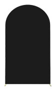 5FT 65x150cm U-Formad Bakgrund Båge Ram Ställ Elastiskt Överdrag för Bröllopsceremoni Födelsedagsfest Black