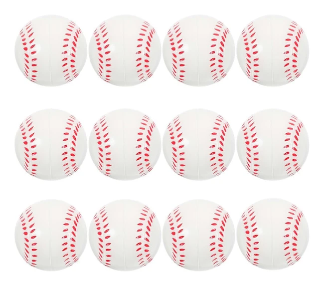 12 st elastiska basebollar flexibla basebollar småbarnsbasebollar fidget baseboll studsboll