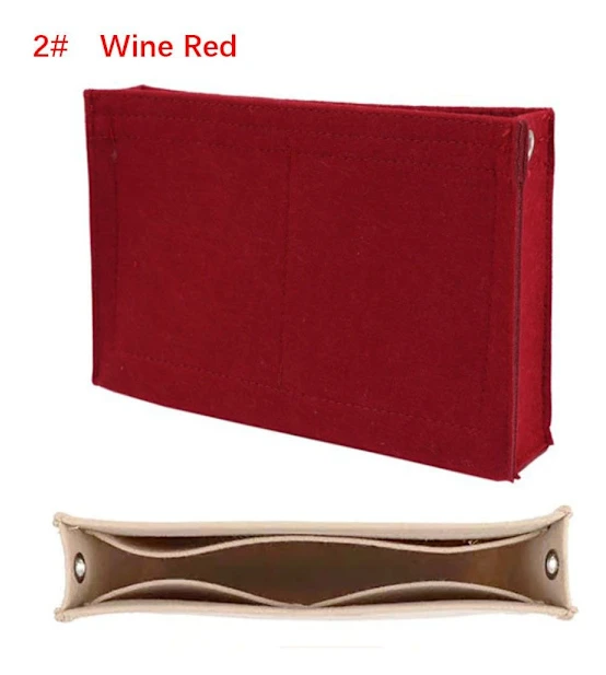 Filtinsatsväska Handväska Foder VINRÖD 2# 2# Wine Red 2#-2#