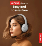 Chioce Lenovo TH54 Trådlösa Bluetooth 5.4 Hörlurar Over Ear Gaming Hörlurar Med Mikrofon HD Samtal Aktiv Brusreducering Headset TH54 Beige