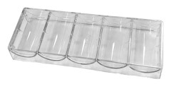 Professionellt kasinospeltillbehör Poker Chip Tray 5 rader 100 st chipbehållare B