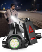 Bröstlampa för löpning, 5-LED-ficklampa med kraftfull stråle för nattlig jogging, hundpromenader och utomhusaktiviteter i nödsituationer - Uppladdningsbar style B