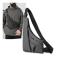 Anti-theft Fit Triangle Bag Leisure Leather Film Crossbody Chest Bag(Grey)