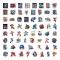 60X Mega Man Retro Video Game Character Stickers Room Decal Skateboard Kid Party