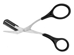 Ögonbrynssax Trimmer Sax med kam för att korta ögonbryn och ögonfransar för kvinnor och män - Ögonbrynssax med kam - Ögonbrynstrimmer