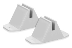Staketstöd för Gård, Bas Lämplig för Gårdsstängsel White 12.50X5.50X5.50CM