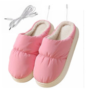 USB tofflor varma skor, rosa