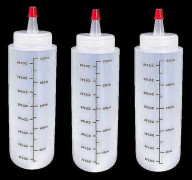 4 st 240 ml Klämflaskor, Plast, transparent, spetsig syltflaska i plast