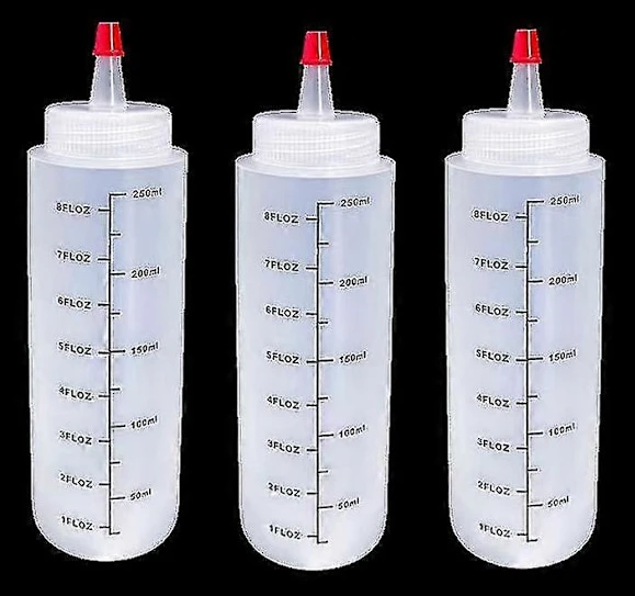 4 st 240 ml Klämflaskor, Plast, transparent, spetsig syltflaska i plast