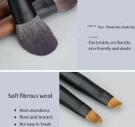 Portable 12 Piece Mini Wool Cosmetic Brush Set Short Shot Eye Shadow Brush Concealer Travel Package pinceaux de maquillage
