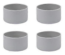 4-pack Silikonkoppskydd Koppskydd Stövelöverdrag Tumblers Stövel Silikon Stövel Skyddande Ärm Silikonmaterial Kopptillbehör grå grey