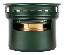 Utomhus alkoholspis i aluminiumlegering, tekanna, torrkokare, värmebevarande och värmebas Dark Green