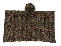 Barn Realistisk Lönnlöv Ghillie Poncho Kappa Utomhus Krypskytte Förklädnadskostym för Jakt Fågelskådning Djungel Höjd Under 1,55m