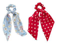 2st hårband Scrunchy hästsvanshållare för kvinnor och flickor