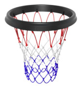 Bärbart basketnät, ersättningsnät för basketkorg, avtagbart basketnät för utomhusbruk, lättinstallerat kast-och-fäst-system för ramlösa korgar