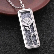 2019 Aromaterapi Hängsmycke Halsband Eterisk Olja Diffuser Medaljong Fyrkantig