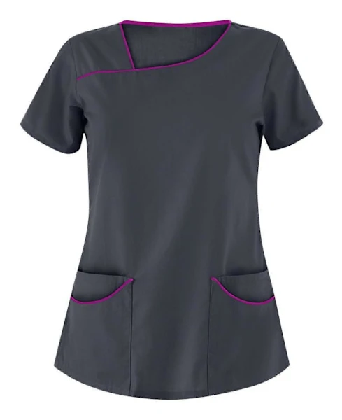 Scrubs Dam Toppar Skönhetssalong Vårduniform Laboratorium Spa Scrub Uniform Arbetskläder Hälsoarbetare Enfermera Kläder-jie