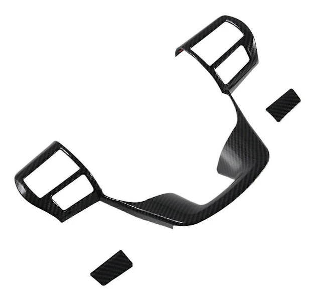 För Toyota Fortuner Hilux 2024 ABS Kolfiber Bil Rattkåpa Trim Ram Dekoration Inter