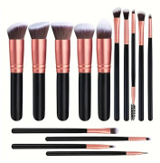 14 delar Smink Borstar Set Mjuk Fluffig Foundation Roge