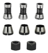 Starlight-6st Fräschuck, 6mm 6.35mm 8mm Spännhylsa Fräschuck, Träfräs Chuck, Router Collet, Gravyrmaskin Collet Adaptrar +2 Muttrar