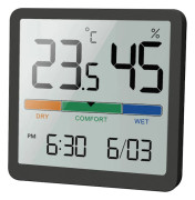 Ny Digital Inomhus Temperatur Luftfuktighetsmätare LCD Digital Termometer Hygrometer Sensor Väderstation black