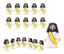 18 st Jesus-leksaker påskdesign Mini gummileksak Jesus-figur att gömma och religiösa festgåvor Sunda