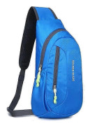 Män Kvinnor Bröstväska Sling Cross Body Axelväska Ryggsäck Utomhus Sport-WELLNGS Blue